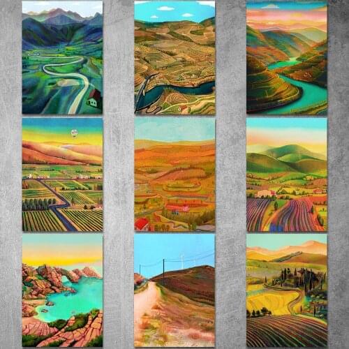 Canvas Painting Sardinia Landscape Posters and Prints Wall Art Picture for Living Room Decor No Frame