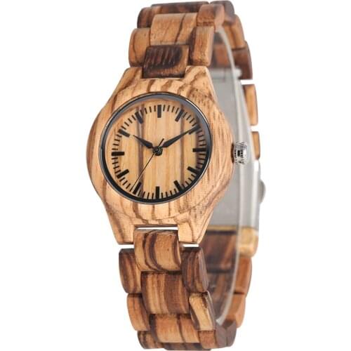 Classic Real Wooden Watch Women Simple Scale Display Dial Quartz Timepiece Wood Bracelet Watch Ladies Top Gifts Item New 2019