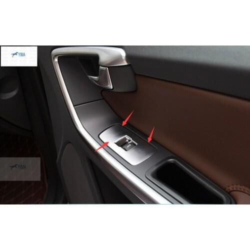 Lapetus The Passenger Co-pilot Seat Window Lift Switch Button Cover Trim For Volvo XC60 S60 2014 2015 Accessories Interior Kit