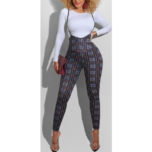 Summer Aesthetics Suspender Jumpsuit Two-piece Large Size Clothing Jacket and Plaid Overalls Fashion Hip-lifting Casual Wear