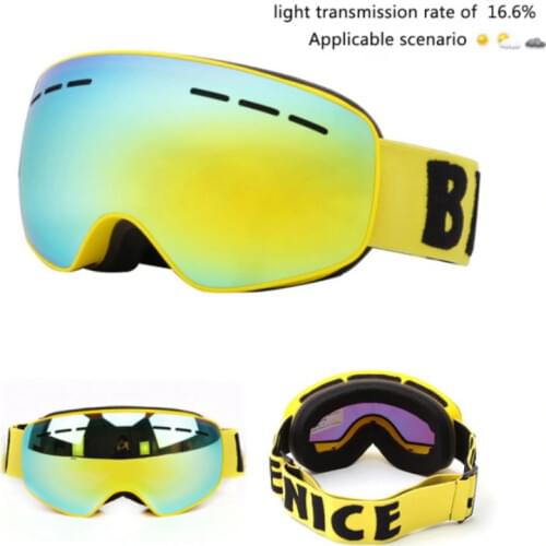 Ski Goggles Snowboard Eyewear Glasses Anti Fog UV Protection Snow Skiing Goggles Helmet Compatible 2021