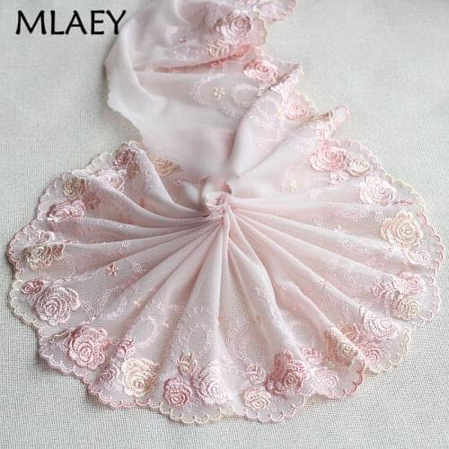 MLAEY 2y/lot Elastic stretch Lace Trim, Pink Lace Fabric ,Quality Lace Ribbon ,DIY Craft&Sewing Dress Clothing Accessor