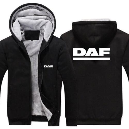 2021 Winter Thicken Warm Hoodies Men/Women truck fans DAF sweatshirt Casual Fleece Hoodie coat male Jacket Coat S-5XL