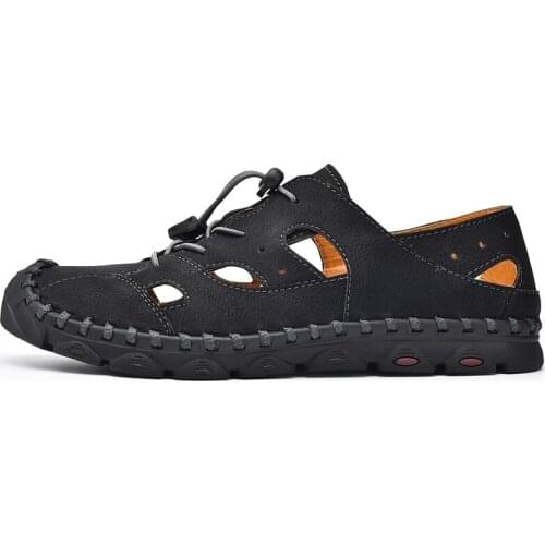 Sandles men leather shoes summer 2020 sports sandels 2019 trekking fashion safety man roman for beach big work casual sandal