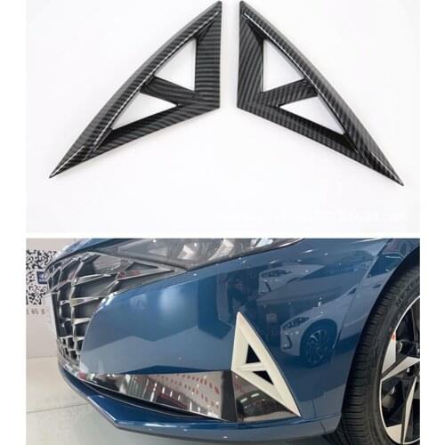 For 2021 Hyundai Elantra Car Front Foglight Cover Trim Chrome ABS Exterior Car Styling Sticker Car Accessories