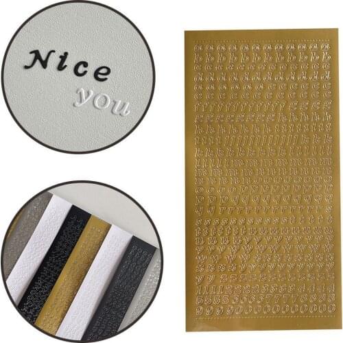 1 Sheet Alphabet Stickers 3D Number Sticker For DIY Hand Accounts Notebooks Nail Art Tips Stamping Decoration Baking Stickers