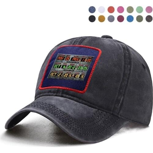 Back To The Future Baseball Cap Dad Solid Trucker Snapback Bone Hat Harajuku Street Casquette Woman Man Boinas Ponytail Caps