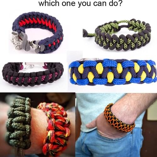 Norse Viking Paracord Runes Beads Pendant Paracord Diy Set Braided Bracelet Thor Hammer Rope Bangles for Men Jewelry Gifts