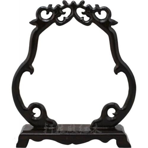 Wholesale wenge wood carving gourd display frame decorative frame solid jade jade hanging rack hanging jade jewelry rack shelf