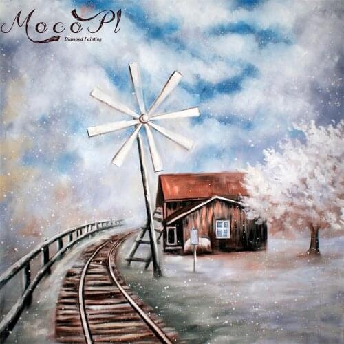 Snow Scene Diamond painting Full Drills Round/Square Diamond Embroidery DIY Rhinestone Mosaic Needlework Gift Home Decor Art