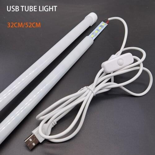 USB LED Tube light 5V 2835 SMD LED lamp 32CM 52cm Rigid strip light bulb Bar Reading Book Desk lamp Night light Ultrathin Closet