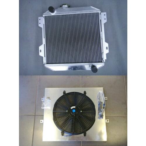 High Quality Aluminum Radiator & Shroud & Fan For Ford Capri MK1 MK2 MK3 Kent 1.3L 1.6L/2.0 Essex /Escort High performance