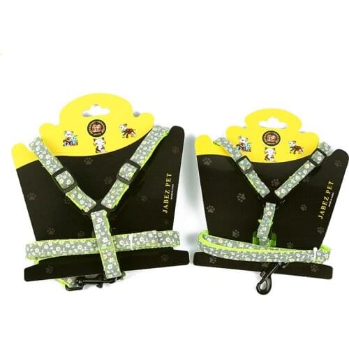 12 Sets/lot Flower Print Pet Dog Collar Harness Leash Soft Walking Harness Leash Durable Traction Rope Dog Harness Leash