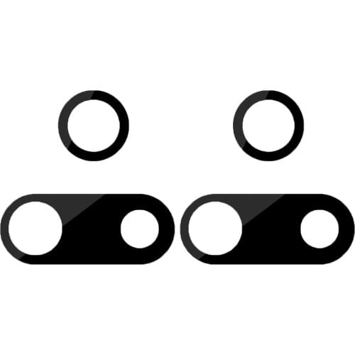 2pcs For iPhone 6 6Plus 6s 6s Plus 7 7 8 8 Plus Rear Back Camera Lens Glass Cover Replacement with Adhesive