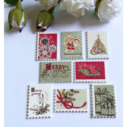 20pcs Square Decorative buttons wooden buttons animal series button for craft decorative Sewing Accessories Supplies For Craft