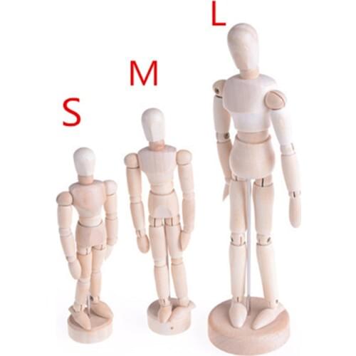 3 Sizes 4.5''/5.5'' 8" Drawing Model Wooden Human Male Manikin Jointed Mannequin Puppet 1PCS
