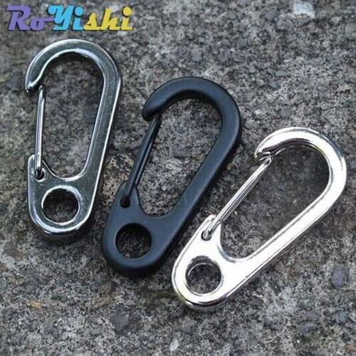 3pcs/pack Stainless Steel Split Keychain Key Ring Clasps Clips Hook