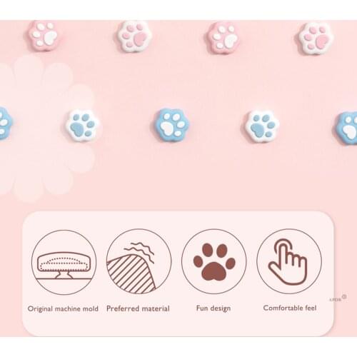 4Pcs/set Cute Cat Claw Thumb Stick Grip Cap Joystick Cover For Nintendo Switch NS Lite Joy-Con Controller Thumbstick Case