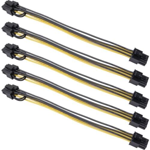 6 Pin PCI Express To Dual PCIE 8 (6+2) Pin Power Cable 20/50cm Motherboard Graphics Card PCI-E GPU Power Data Cable Splitter