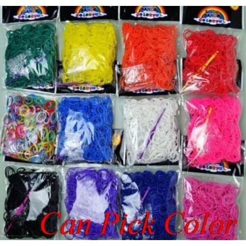 600 bands+24 S-Clips/pack Elastic Rubber Family Candy Colorful Bracelet Loom Bands Multy DIY Silicone Refills best h2343254s