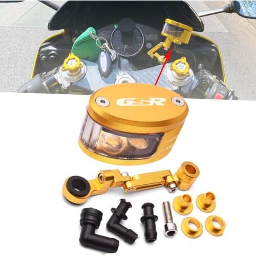 Motorcycle Brake Clutch Tank Cylinder Fluid Oil Reservoir Cup+support bracket For Suzuki GSR 750 600 400 GSR400 GSR600 GSR750