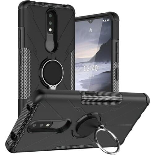 For Nokia 2.4 Case For Nokia 2.4 Cover Coque Capa Ring Armor Protective Phone Bumper For Nokia 2.4