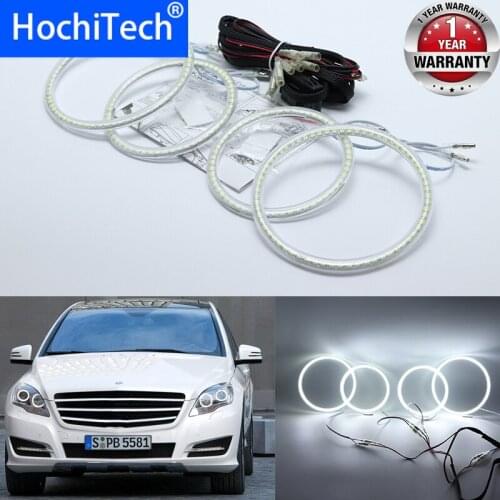 For Mercedes Benz R Class W251 R300 R320 R350 R500 2010-2012 Ultra Bright SMD White LED Angel Eyes Halo Ring Kit Day Light