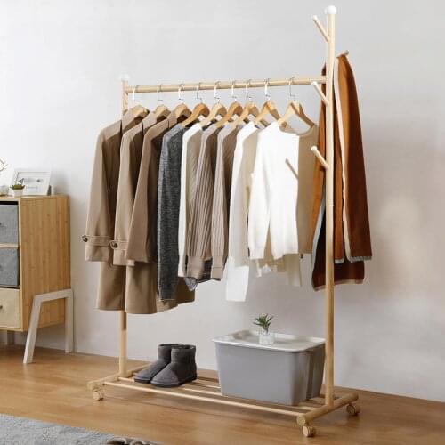 HOME ORGANIZER Coat Rack Clothing Rack Steel Rod Hanging Clothes Rolling Multifunctional Garment Rack Organizer Indoor Hanger