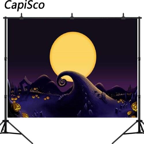 Capisco Nightmare Before Christmas Themed Backdrop Halloween Pumpkin Jack Photo Studio Photography Background Decoration Shoot