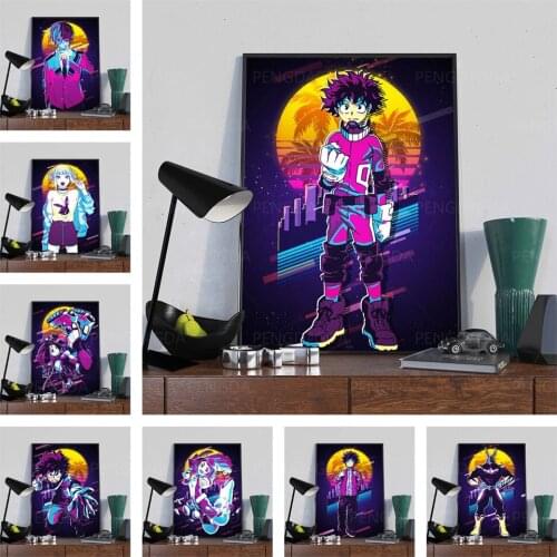 Canvas HD Printed My Hero Academia Painting Japanese Anime Wall Art Poster Home Decor Pictures Living Room Modular No Framework