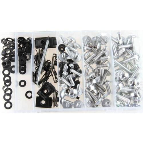 Silver Racing Fairing Bolt Kit Body Fasteners Clip Screws CBR YZF R1 R6 R6S GSXR