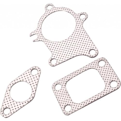 Set Of 3pcs T3 T4 5 Stainless Steel Turbo Downpipe Flange Metal Gasket