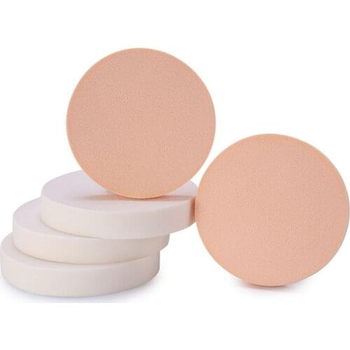 80*12mm round skin color latex cosmetic puff in an opp bag 3pcs skin color foundation sponge tool for girl