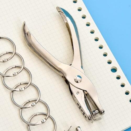 Home School Office Metal Single Hole Puncher Hand Paper Punch Single Hole Scrapbooking Punches Pages All Metal Materials Book