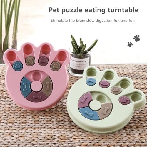 New Pet Toy Dog Turntable Eating Jigsaw Puzzle Anti-cricket Food Bowl Interactive Puzzle Dog Toy Food Dispenser Dog Bowl