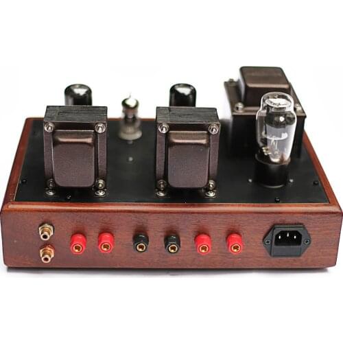 Latest 12AX7+6P6P(6V6GT) Tube Amplifier Computer Audio 3.5W+3.5W /8 ohm Desktop Low Power Amplifier Finished Machine