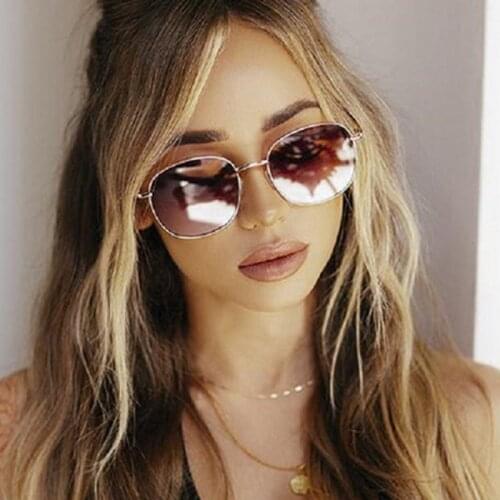 2020 Vintage Large Frame Women Sunglasses Lady Luxury Retro Metal Glasses Vintage Mirror UV400 Oculos De Sol Shopping for driver