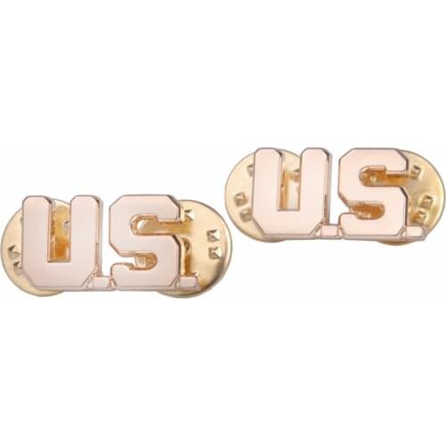A PAIR OF WW2 US ARMY OFFICER U.S. COLLAR INSIGNIA