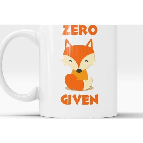 Zero Fox Given Funny Swearing Coffee Tea Gift Mug