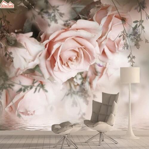 Custom Retro Fashion 3d Embossed Nature Murals Wall Papers Home Decor Photo Wallpapers for Living Room Peel and Stick Rolls Rose