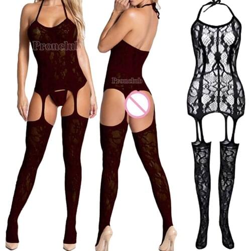 Porn Sexy Underwear Bodystockings Hot Lingerie Exotic Bodysuit Baby Doll Women Fishnet Open CrotchCrotchless Teddies Mujer