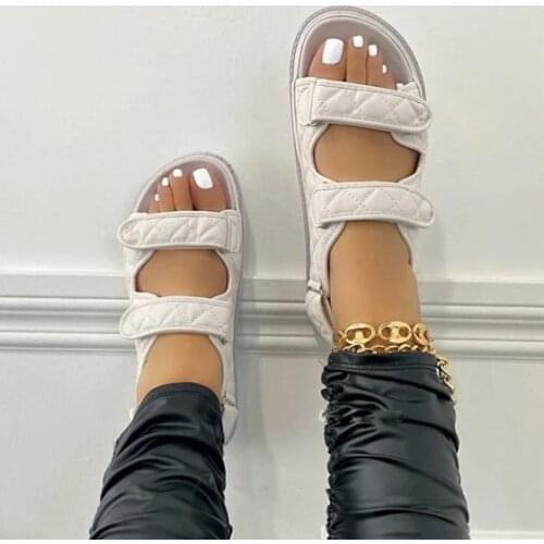 2021 Designer Luxury Hook&Loop Sandals Woman Sandals Gladiator Sandals Women High Quality Ladies Shoes Summer Platform Sandalias