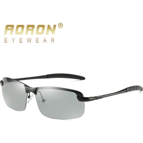 AORON 2018 Photochromic Polarized Sunglasses Women Men Brandd Design Discoloration Glasses Anti Glare Eyewear HD Driving Goggles