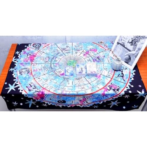 1X1.5m Tarot Card Divination Tablecloth Witt Astrology Divination Props Astrological Board Game altar Table cloth