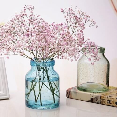 Simple Creative Colorful bubble glass vase transparent bottle Tabletop Vase hydroponic containers flowerpot home decor J