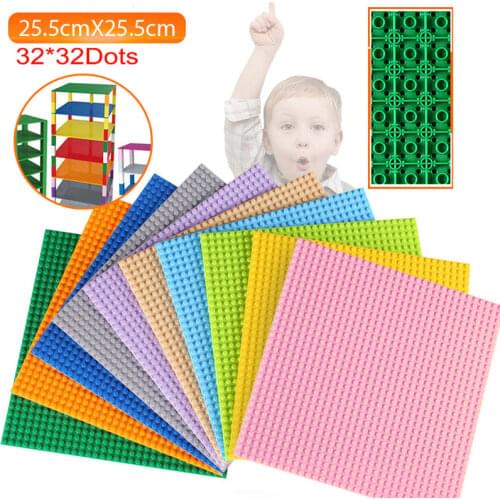 High-Quality Double-sided 32*32 Dots Classic Baseplates Bricks DIY Building Blocks Base Plate Compatible All Brands Plate