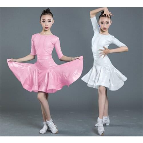 Girls high-end Latin dance costumes, childrens dance skirts, childrens performance costumes, professional examination competit