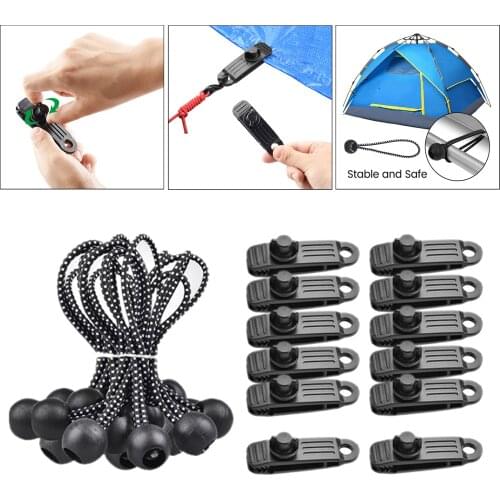 Tarp Clips Lock Grip Tarp Clamps Tent Fasteners Clips Holder 12pcs Tent Clip