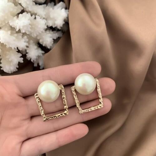 Vintage Temperament Stud Earrings For Women Metal Hollow Symphony Ear Jewelry Gifts