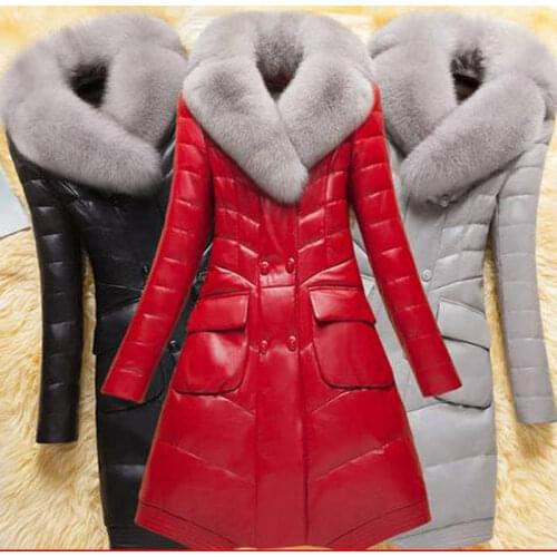 Fur Coat Women Winter Female Sheepskin Coats High Quality Fashion Faux Fur Pure Color Thick Fox Collars Overcoat Plus Size